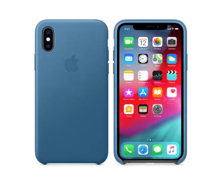 Apple iPhone XS Leather Case - Cape Cod Blue (MTET2) 