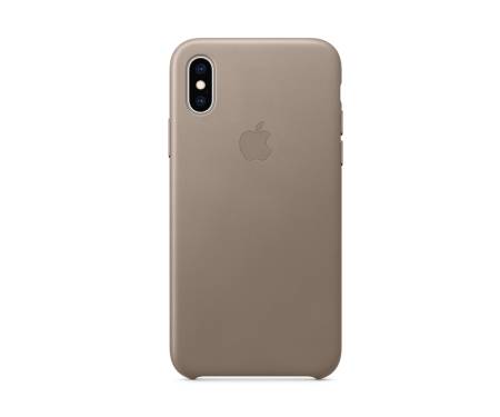 Apple iPhone XS Leather Case - Taupe (Copy)