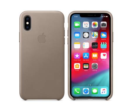 Apple iPhone XS Leather Case - Taupe (Copy)