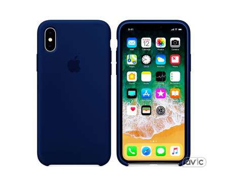 Чехол для смартфона Apple iPhone X Silicone Case Deep Blue