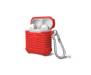 Силиконовый чехол для Airpods PiBlue Ribbed silicon case с карабином (Red)