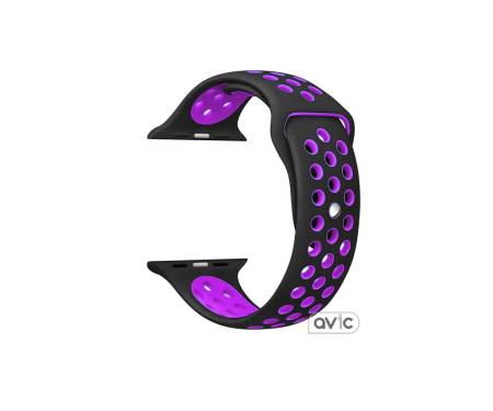 Ремешок Nike+ Apple Watch 42mm Black Purple Sport Band