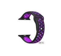 Ремешок Nike+ Apple Watch 42mm Black Purple Sport Band