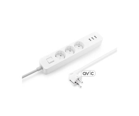 Xiaomi Mi Power Strip 3 розетки + 3 USB White