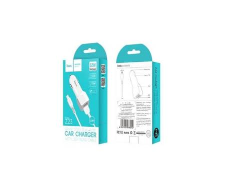 Hoco Z23 Grand Style+Cable (Lightning) 2.4A 2USB White