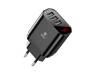 Baseus Mirror Traveler Intelligent Digital Display 3.4A 3USB Black