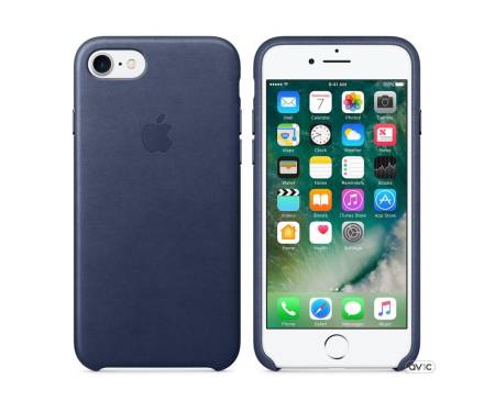 Apple iPhone 7 Leather Case - Midnight Blue MMY32