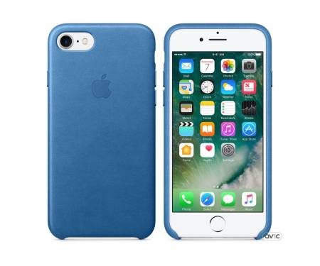 Apple iPhone 7 Leather Case - Sea Blue MMY42