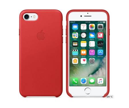 Apple iPhone 7 Leather Case - (PRODUCT)RED MMY62