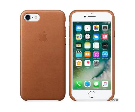 Apple iPhone 7 Leather Case - Saddle Brown MMY22
