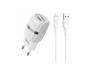 Hoco C41A Charger + Cable (Lightning) 2.4A 2USB White