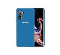Чехол для Samsung Note 10 Blue Silicone case