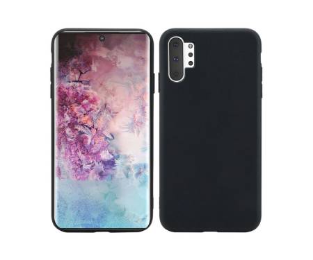 Чехол для Samsung Note 10 Plus Black Silicone case