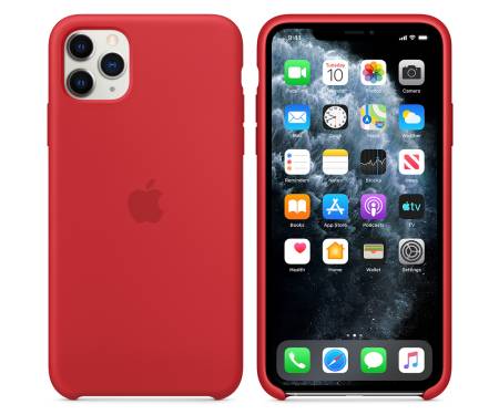 Чехол для Apple iPhone 11 Pro Silicone Case Red Copy 1