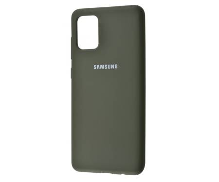 Чехол для Samsung Galaxy A71 Silicone Cover Dark Olive