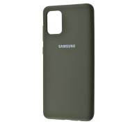 Чехол для Samsung Galaxy A71 Silicone Cover Dark Olive