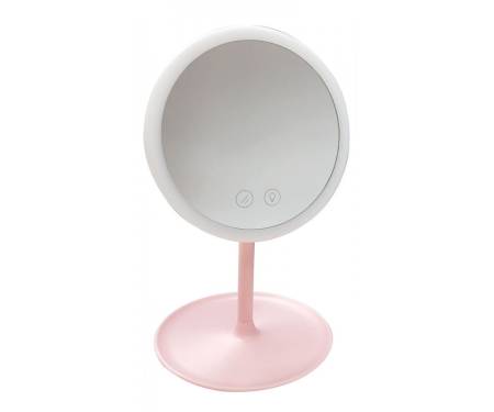 Зеркало для макияжа Led Cosmetic Mirror Pink