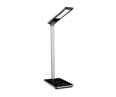 Лампа ColorWay LED с беспроводной зарядкой и USB Black (CW-DL01WC-B)