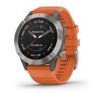Спортивные часы Garmin Fenix 6 Pro Sapphire Titanium with Ember Orange Band (010-02158-14)
