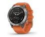 Спортивные часы Garmin Fenix 6 Pro Sapphire Titanium with Ember Orange Band (010-02158-14)