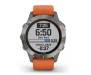 Спортивные часы Garmin Fenix 6 Pro Sapphire Titanium with Ember Orange Band (010-02158-14)