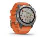 Спортивные часы Garmin Fenix 6 Pro Sapphire Titanium with Ember Orange Band (010-02158-14)