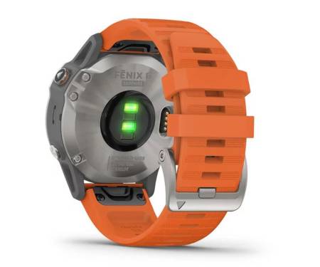 Спортивные часы Garmin Fenix 6 Pro Sapphire Titanium with Ember Orange Band (010-02158-14)