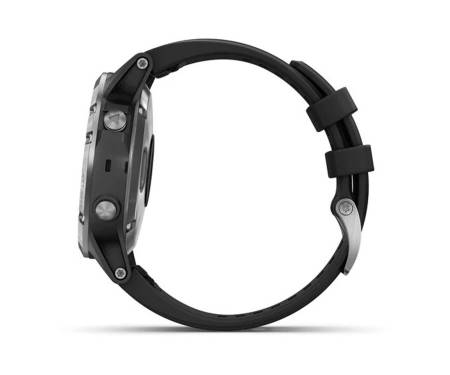 Спортивные часы Garmin Fenix 5 Plus Silver with Black Silicone (010-01988-60)