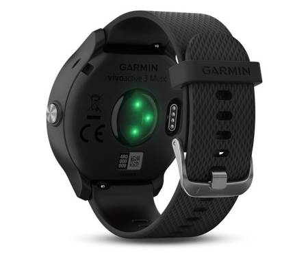 Смарт-часы Garmin Vivoactive 3 MUSIC BLACK WITH STAINLESS HARDWARE (010-01985-03)
