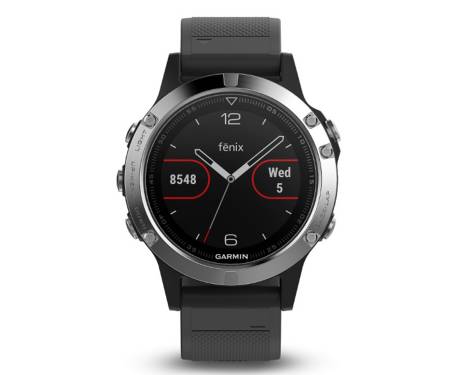 Смарт-часы Garmin fenix 5 Black Silver with Black Band Silver (010-01688-03)