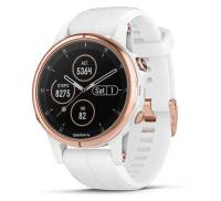 Смарт-часы Garmin Fenix 5S Plus Sapphire Rose Gold-tone with Carrara White Band (010-01987-07)