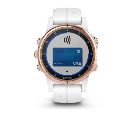 Смарт-часы Garmin Fenix 5S Plus Sapphire Rose Gold-tone with Carrara White Band (010-01987-07)