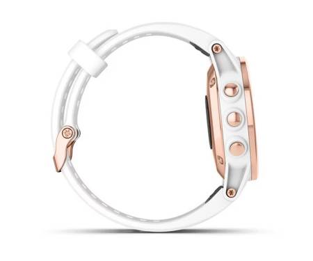 Смарт-часы Garmin Fenix 5S Plus Sapphire Rose Gold-tone with Carrara White Band (010-01987-07)