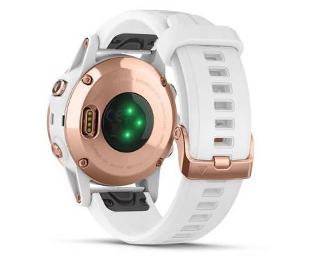 Смарт-часы Garmin Fenix 5S Plus Sapphire Rose Gold-tone with Carrara White Band (010-01987-07)