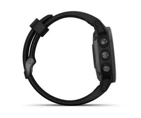 Смарт-часы Garmin Fenix 5S Plus Sapphire Silver with Black Band (010-01987-21)