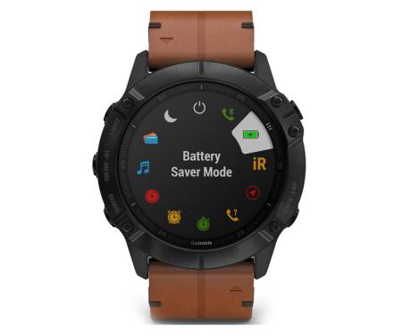 Спортивные часы Garmin Fenix 6X Pro Sapphire Black DLC with Chestnut Leather Band (010-02157-14)