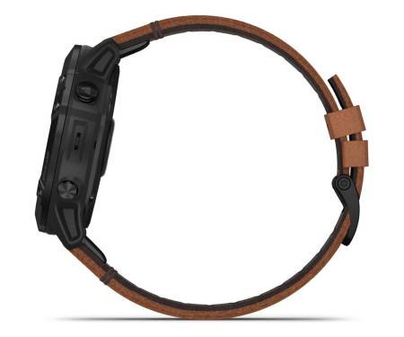 Спортивные часы Garmin Fenix 6X Pro Sapphire Black DLC with Chestnut Leather Band (010-02157-14)