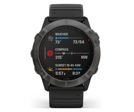 Спортивные часы Garmin Fenix 6X Pro Sapphire Carbon Grey DLC with Black Band (010-02157-11/10)
