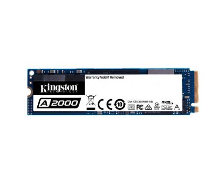 SSD накопитель 500GB Kingston A2000 M.2 2280 PCIe NVMe 3.0 x4 3D TLC (SA2000M8/500G)
