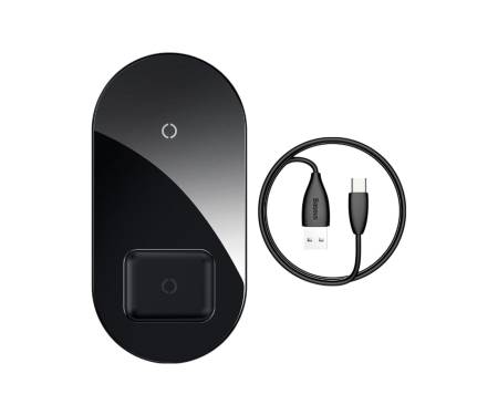 Беспроводная зарядка Baseus Simple 2in1 18W Black (WXJK-01)