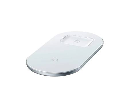 Беспроводная зарядка Baseus Simple 2in1 18W White (WXJK-02)