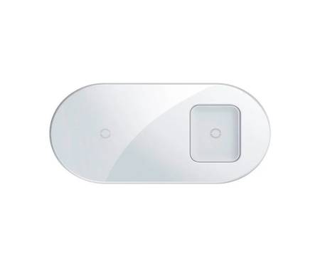 Беспроводная зарядка Baseus Simple 2in1 18W White (WXJK-02)