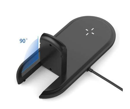 Беспроводное зарядное устройство AirPower 2 IN 1 Wireless Charger for iPhone and Apple Watch Black