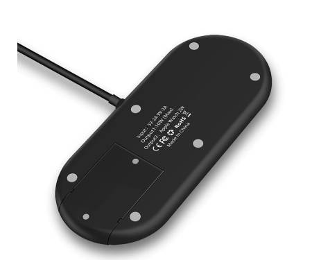 Беспроводное зарядное устройство AirPower 2 IN 1 Wireless Charger for iPhone and Apple Watch Black