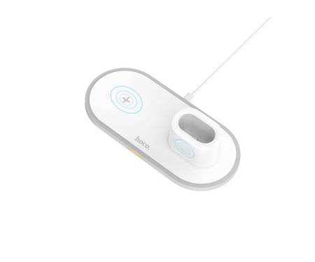 Беспроводное зарядное устройство зарядное устройство Hoco CW21 Wisdom 3-in-1 Wireless Charger White