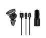 Автомобильное зарядное устройство Awei X10 Air Vent Car Holder and Charger and Cable 3-in-1 2USB 2.4A Black