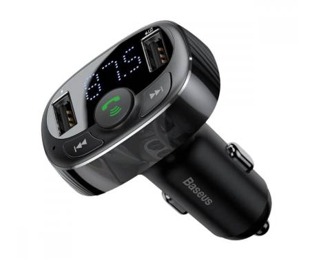 Автомобильное зарядное устройство Baseus Bluetooth FM Launcher Standart Edition 2.4A 2USB Back