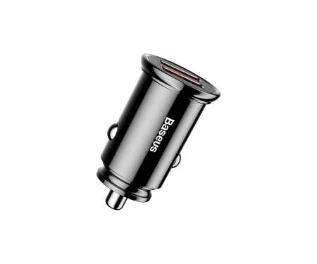 Автомобильное зарядное устройство Baseus Circular Plastic A+A 30W Dual QC3.0 Quick Car Charger Black