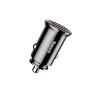 Автомобильное зарядное устройство Baseus Circular Plastic A+A 30W Dual QC3.0 Quick Car Charger Black