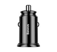 Автомобильное зарядное устройство Baseus Circular Plastic QC 3.0 30W 2USB Black